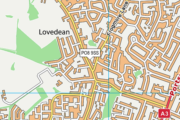 PO8 9SS map - OS VectorMap District (Ordnance Survey)