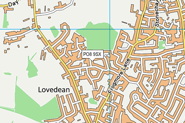 PO8 9SX map - OS VectorMap District (Ordnance Survey)