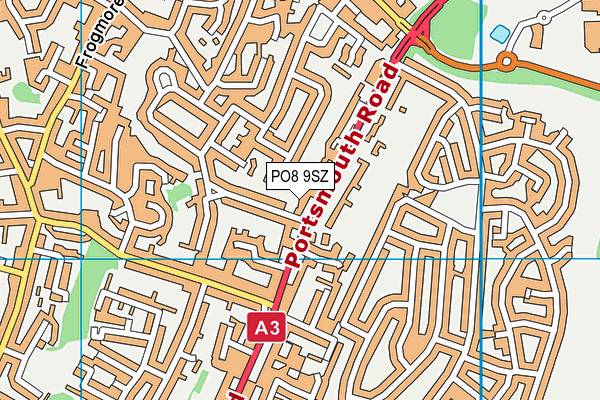 PO8 9SZ map - OS VectorMap District (Ordnance Survey)