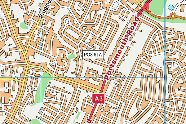 PO8 9TA map - OS VectorMap District (Ordnance Survey)