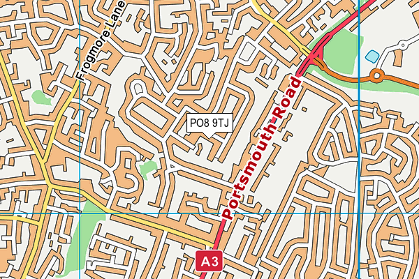 PO8 9TJ map - OS VectorMap District (Ordnance Survey)