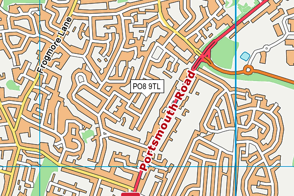 PO8 9TL map - OS VectorMap District (Ordnance Survey)