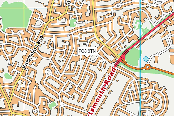 PO8 9TN map - OS VectorMap District (Ordnance Survey)