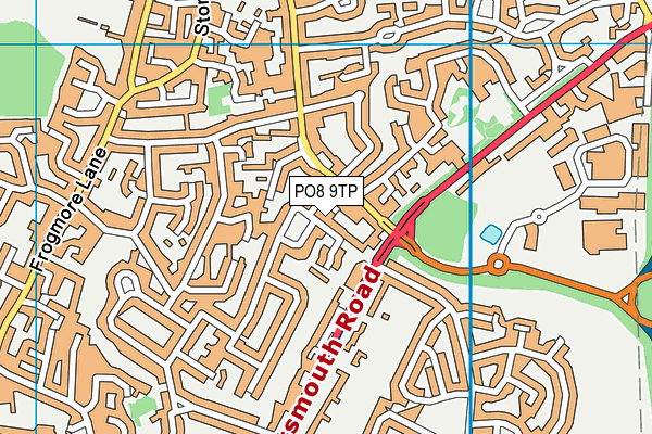 PO8 9TP map - OS VectorMap District (Ordnance Survey)