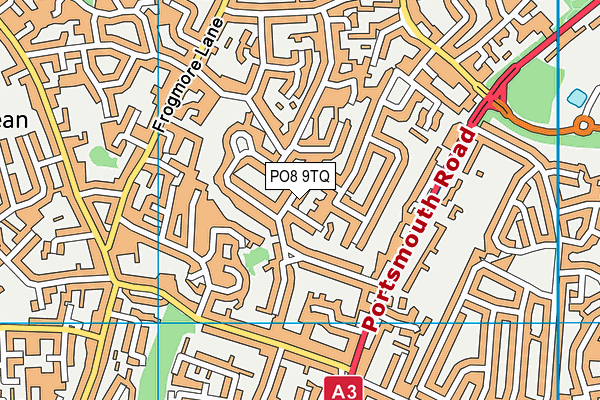 PO8 9TQ map - OS VectorMap District (Ordnance Survey)