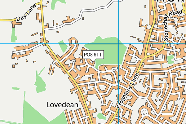 PO8 9TT map - OS VectorMap District (Ordnance Survey)