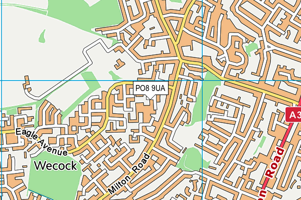 PO8 9UA map - OS VectorMap District (Ordnance Survey)