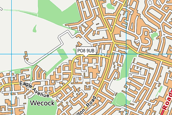 PO8 9UB map - OS VectorMap District (Ordnance Survey)