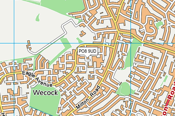 PO8 9UD map - OS VectorMap District (Ordnance Survey)