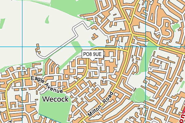 PO8 9UE map - OS VectorMap District (Ordnance Survey)