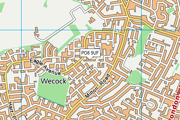 PO8 9UF map - OS VectorMap District (Ordnance Survey)