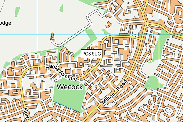 PO8 9UG map - OS VectorMap District (Ordnance Survey)