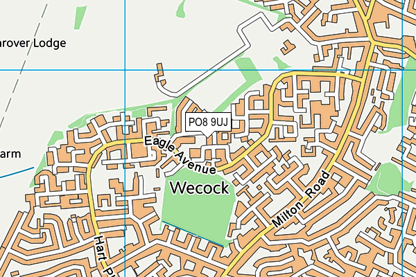 PO8 9UJ map - OS VectorMap District (Ordnance Survey)