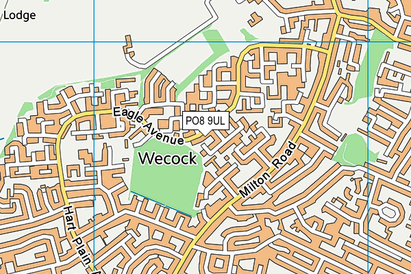 PO8 9UL map - OS VectorMap District (Ordnance Survey)