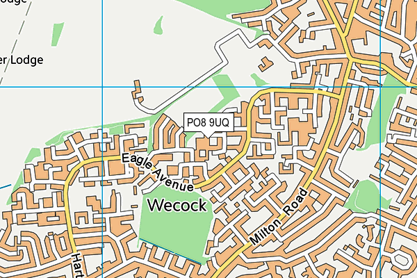 PO8 9UQ map - OS VectorMap District (Ordnance Survey)