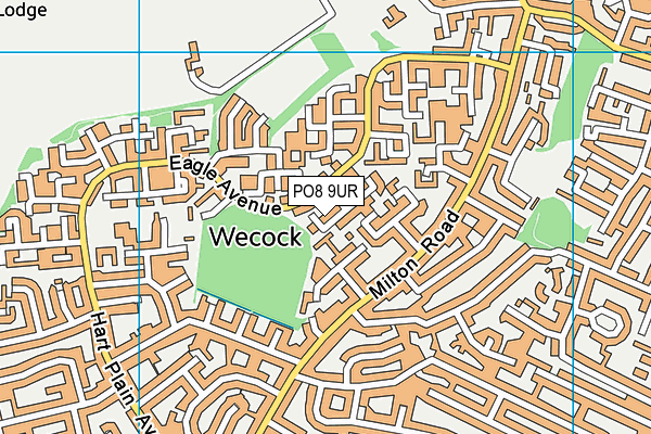 PO8 9UR map - OS VectorMap District (Ordnance Survey)