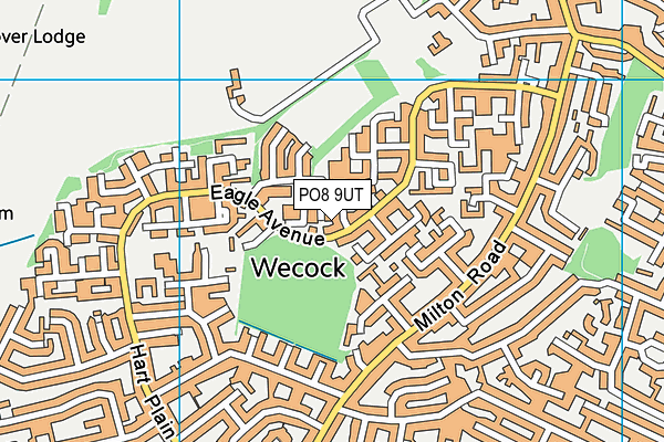 PO8 9UT map - OS VectorMap District (Ordnance Survey)