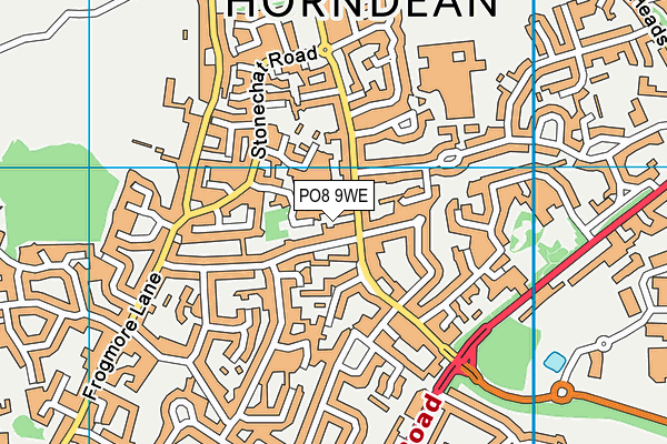 PO8 9WE map - OS VectorMap District (Ordnance Survey)