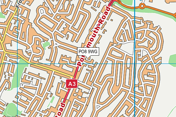 PO8 9WG map - OS VectorMap District (Ordnance Survey)