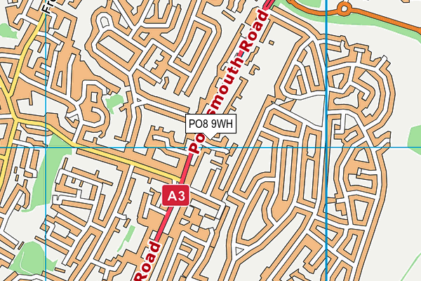 PO8 9WH map - OS VectorMap District (Ordnance Survey)