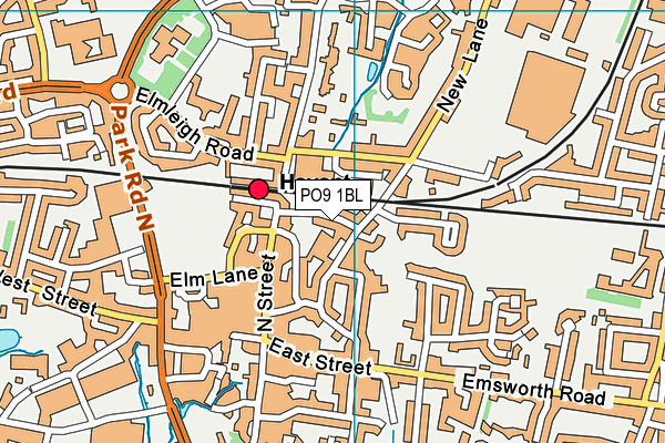 PO9 1BL map - OS VectorMap District (Ordnance Survey)