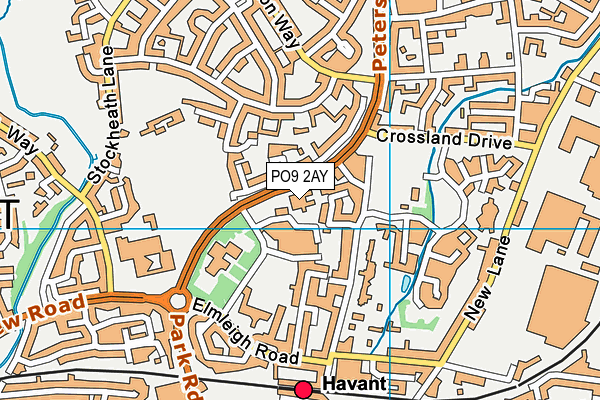 Havant Leisure Centre map (PO9 2AY) - OS VectorMap District (Ordnance Survey)