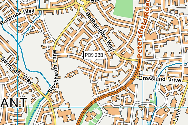 PO9 2BB map - OS VectorMap District (Ordnance Survey)