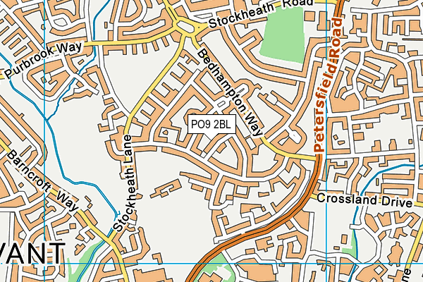 PO9 2BL map - OS VectorMap District (Ordnance Survey)