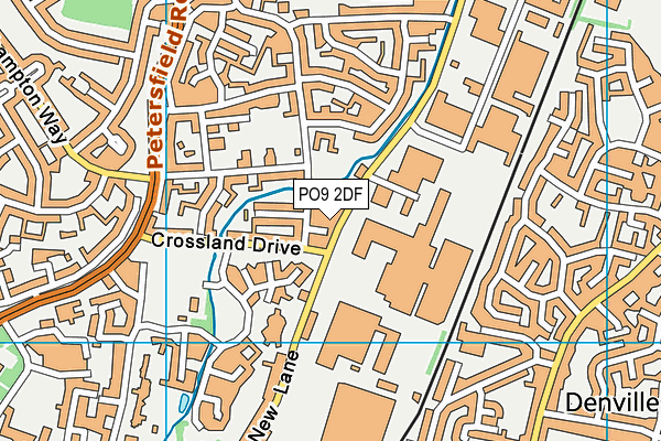 PO9 2DF map - OS VectorMap District (Ordnance Survey)