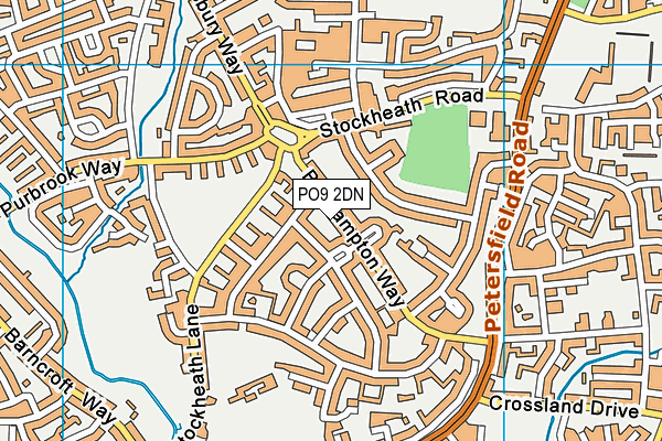 PO9 2DN map - OS VectorMap District (Ordnance Survey)