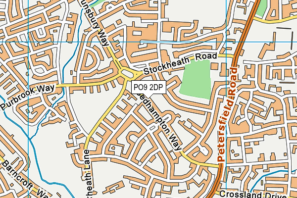PO9 2DP map - OS VectorMap District (Ordnance Survey)