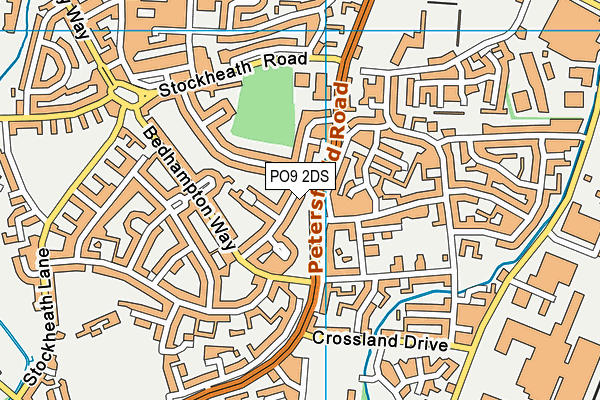 PO9 2DS map - OS VectorMap District (Ordnance Survey)