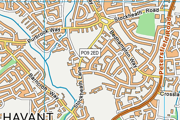 PO9 2ED map - OS VectorMap District (Ordnance Survey)