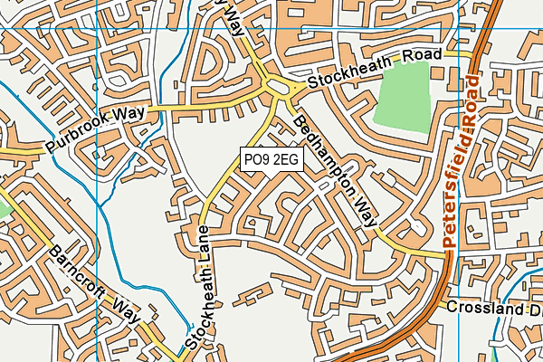 PO9 2EG map - OS VectorMap District (Ordnance Survey)