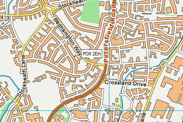 PO9 2EH map - OS VectorMap District (Ordnance Survey)