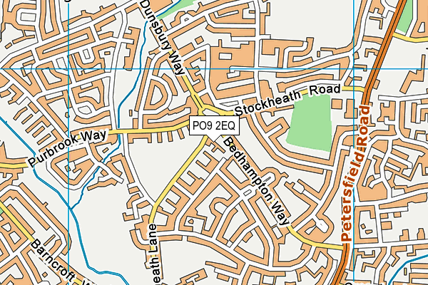PO9 2EQ map - OS VectorMap District (Ordnance Survey)