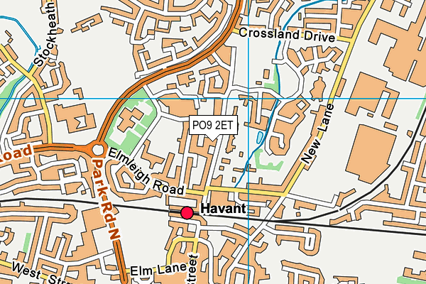 PO9 2ET map - OS VectorMap District (Ordnance Survey)
