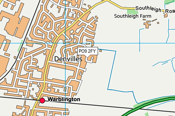 PO9 2FY map - OS VectorMap District (Ordnance Survey)