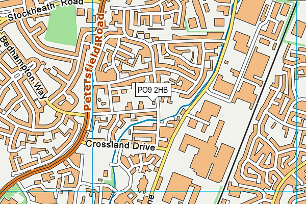 PO9 2HB map - OS VectorMap District (Ordnance Survey)