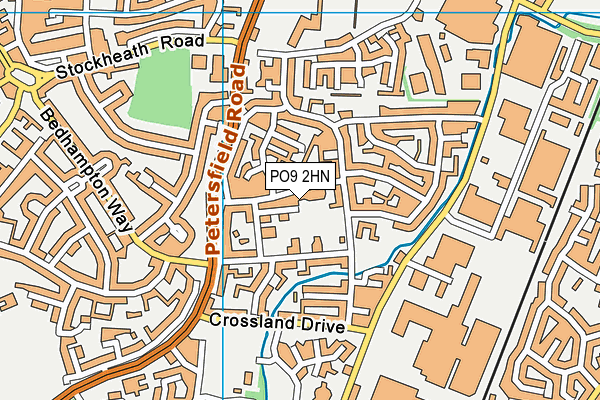 PO9 2HN map - OS VectorMap District (Ordnance Survey)