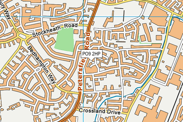 PO9 2HP map - OS VectorMap District (Ordnance Survey)