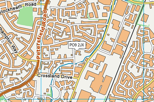 PO9 2JX map - OS VectorMap District (Ordnance Survey)