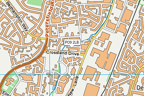 PO9 2LB map - OS VectorMap District (Ordnance Survey)