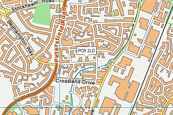 PO9 2LD map - OS VectorMap District (Ordnance Survey)