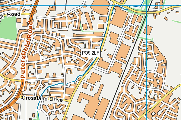 PO9 2LF map - OS VectorMap District (Ordnance Survey)