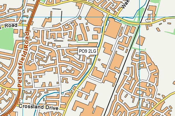 PO9 2LG map - OS VectorMap District (Ordnance Survey)