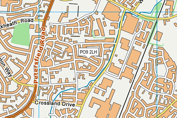 PO9 2LH map - OS VectorMap District (Ordnance Survey)