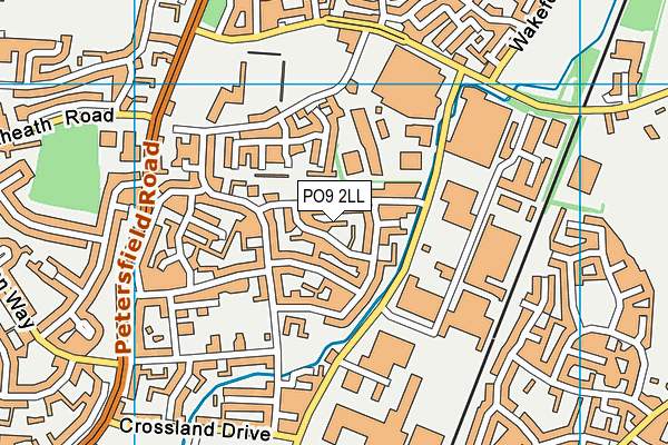 PO9 2LL map - OS VectorMap District (Ordnance Survey)