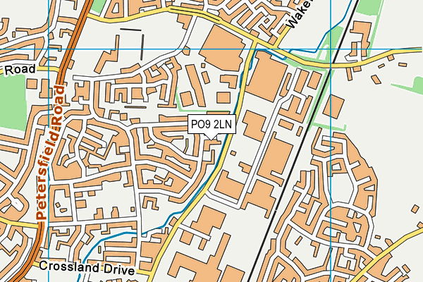 PO9 2LN map - OS VectorMap District (Ordnance Survey)