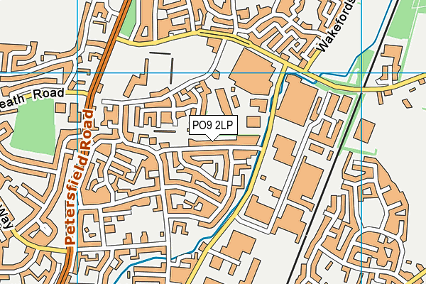 PO9 2LP map - OS VectorMap District (Ordnance Survey)